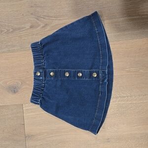 Hanna Andersson Girls Sz 4 Denim Skirt Elastic Waist
